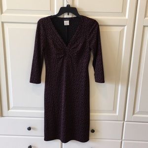 Black dress with red dots